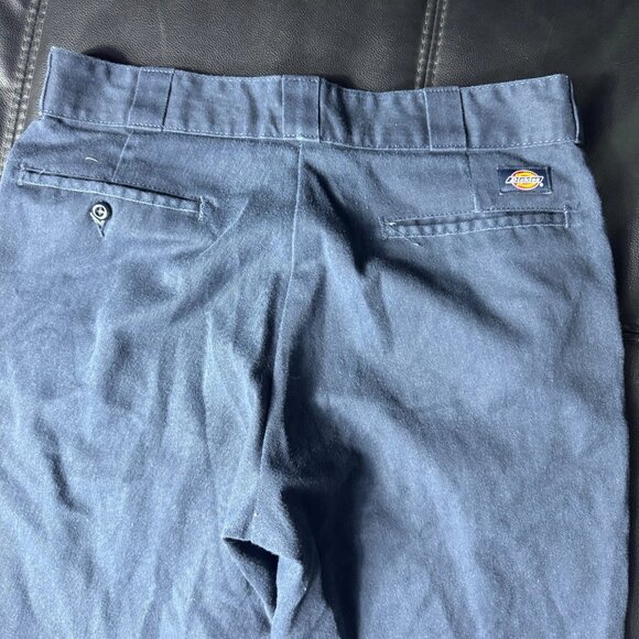 Dickies Men's Chino Pants Straight Flat Front Slash Pocket Classic Blue 34x30 - Picture 4 of 12